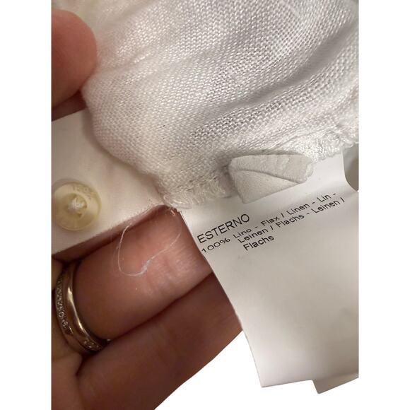 120% Lino White Long Sleeve Dress Coverup Women's Sz. 50 (US XXL) - Picture 6 of 6